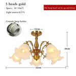 Lustre à LED avec abat-jour en fleurs