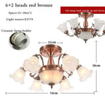 Lustre à LED avec abat-jour en fleurs