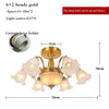 Lustre à LED avec abat-jour en fleurs
