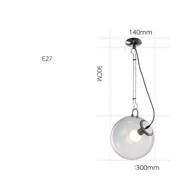 Lámpara de suspensión design Esfera de cristal LED Octava