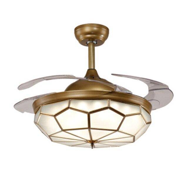 pendant light LED backlight in gold metal and lampshade Copper