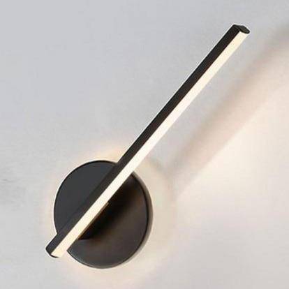 Lámpara de pared design con base circular de metal y tubo de luz Sconce
