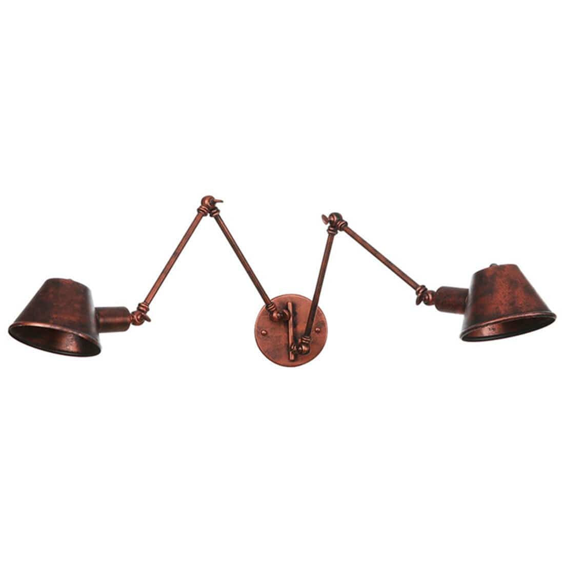 Applique murale rétro LED cuivrée style industriel - vue 3 sur 3