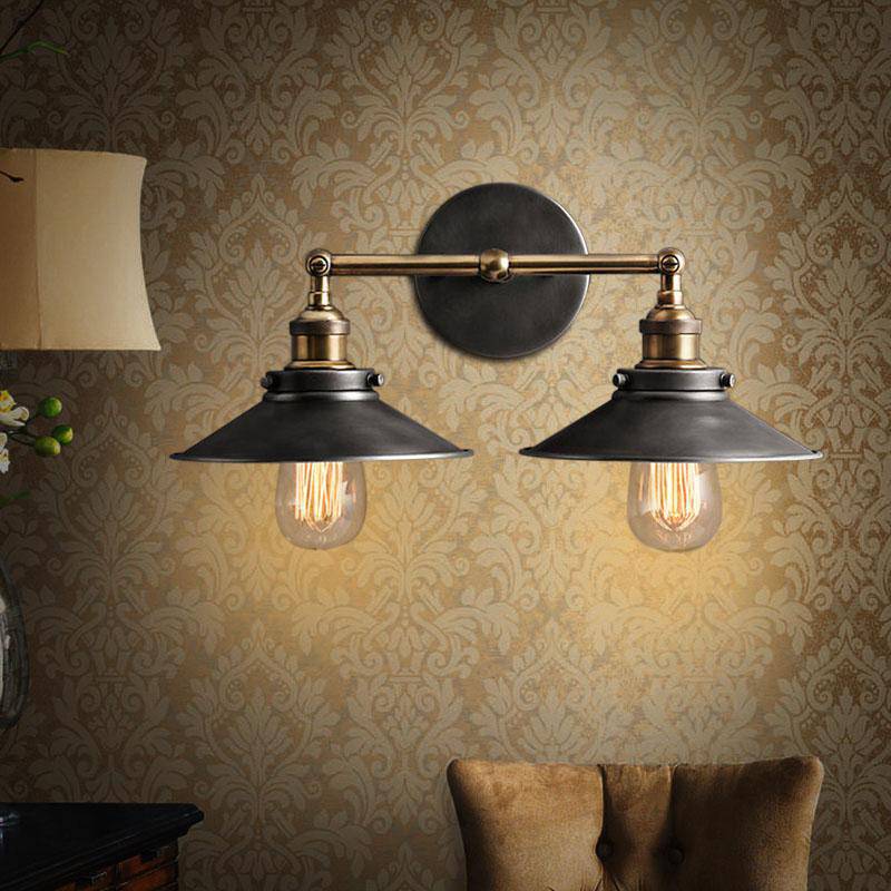 Applique murale doré et noir rustique Country