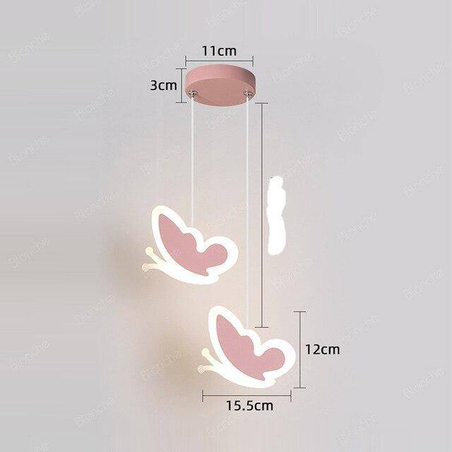 Suspension rose ou blanche LED avec des formes différentes pour les enfants
