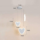 Suspension rose ou blanche LED avec des formes différentes pour les enfants