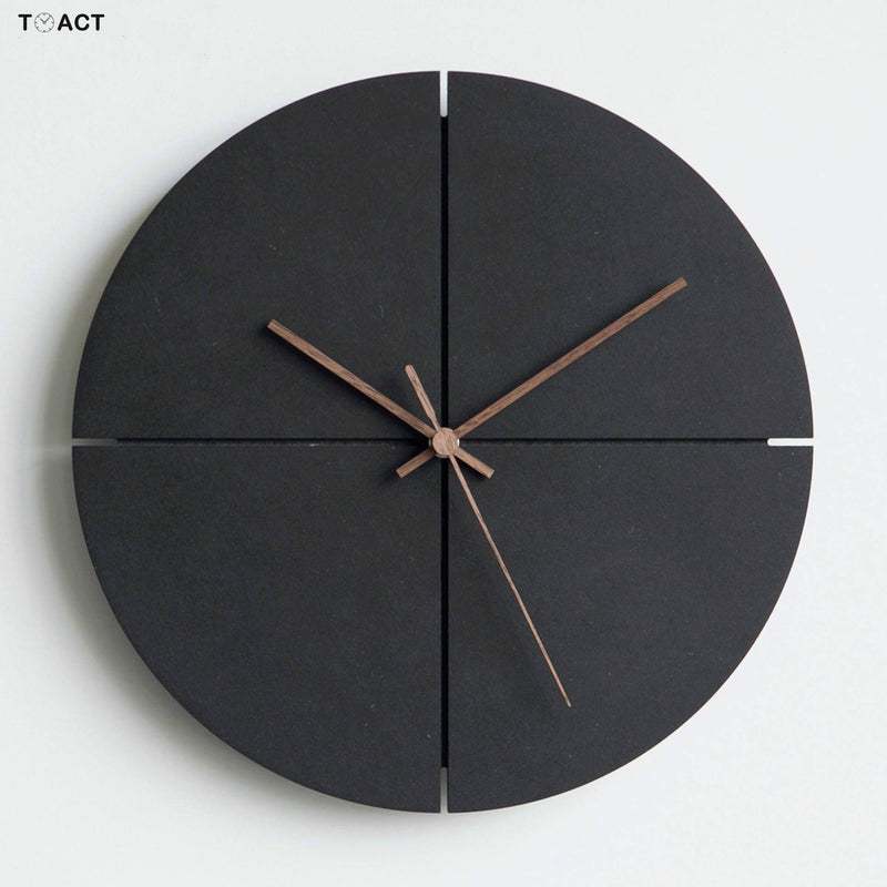 Design wall clock round black 30cm House