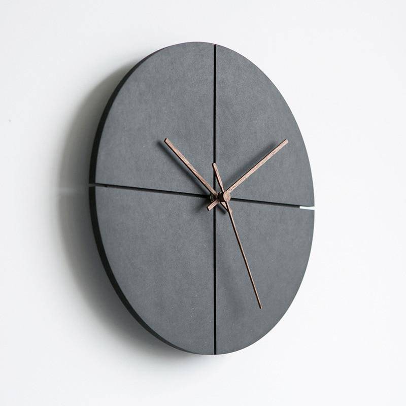 Design wall clock round black 30cm House