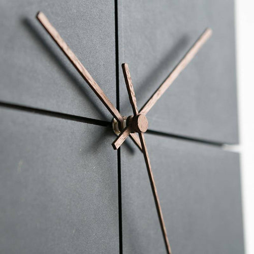 Design wall clock square black 30cm House