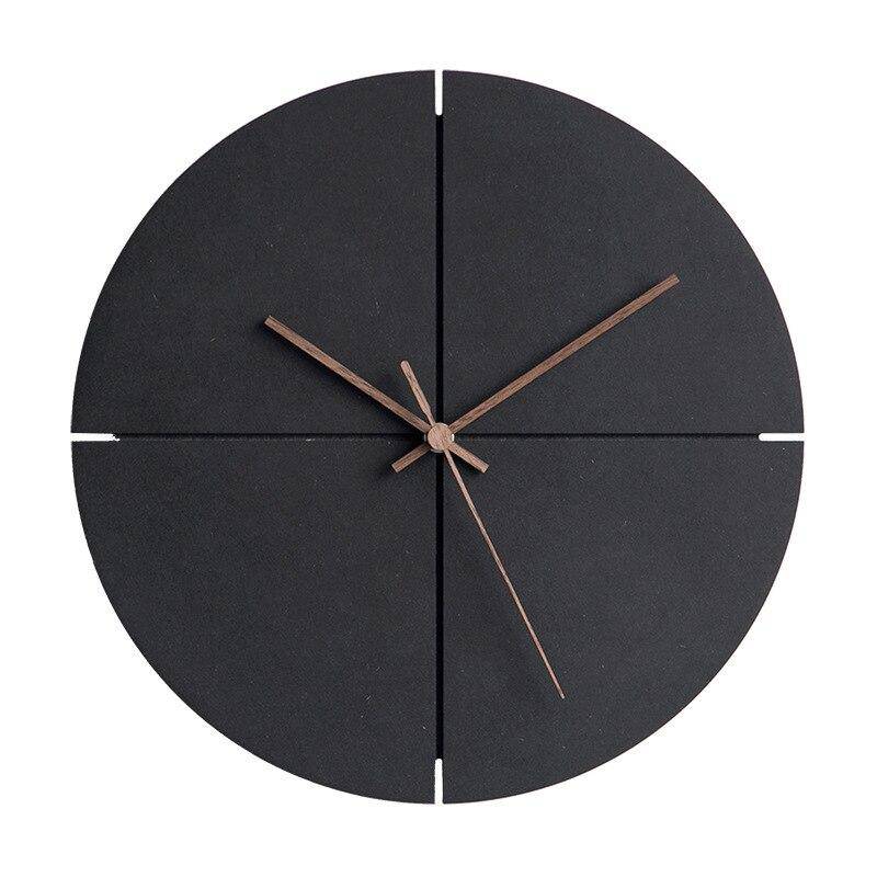 Design wall clock round black 30cm House