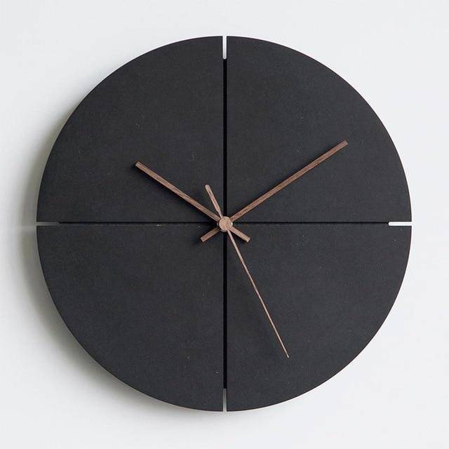 Horloge murale design ronde noire 30cm House