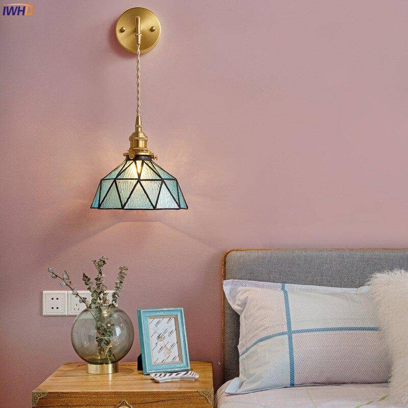 wall lamp LED wall design with lampshade retro glass Light