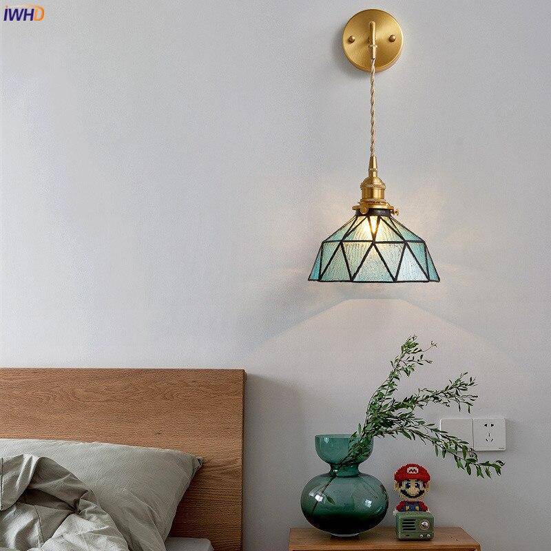 wall lamp LED wall design with lampshade retro glass Light