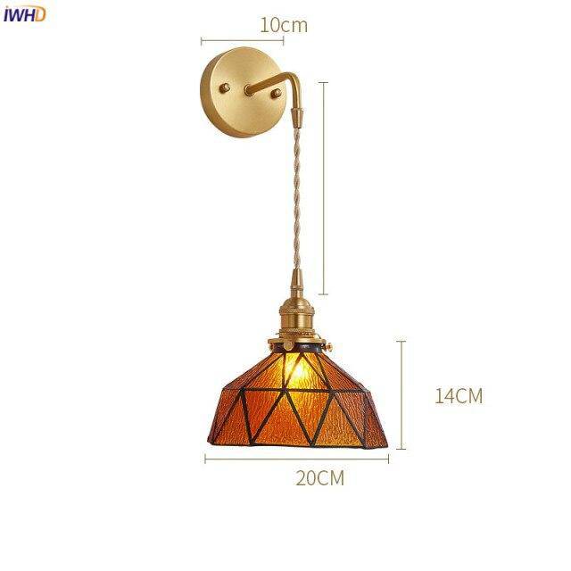 wall lamp LED wall design with lampshade retro glass Light