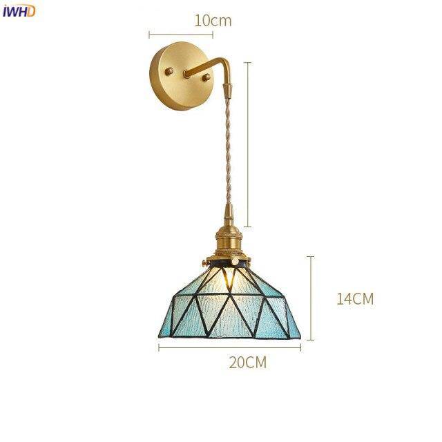 wall lamp LED wall design with lampshade retro glass Light