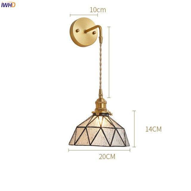 wall lamp LED wall design with lampshade retro glass Light