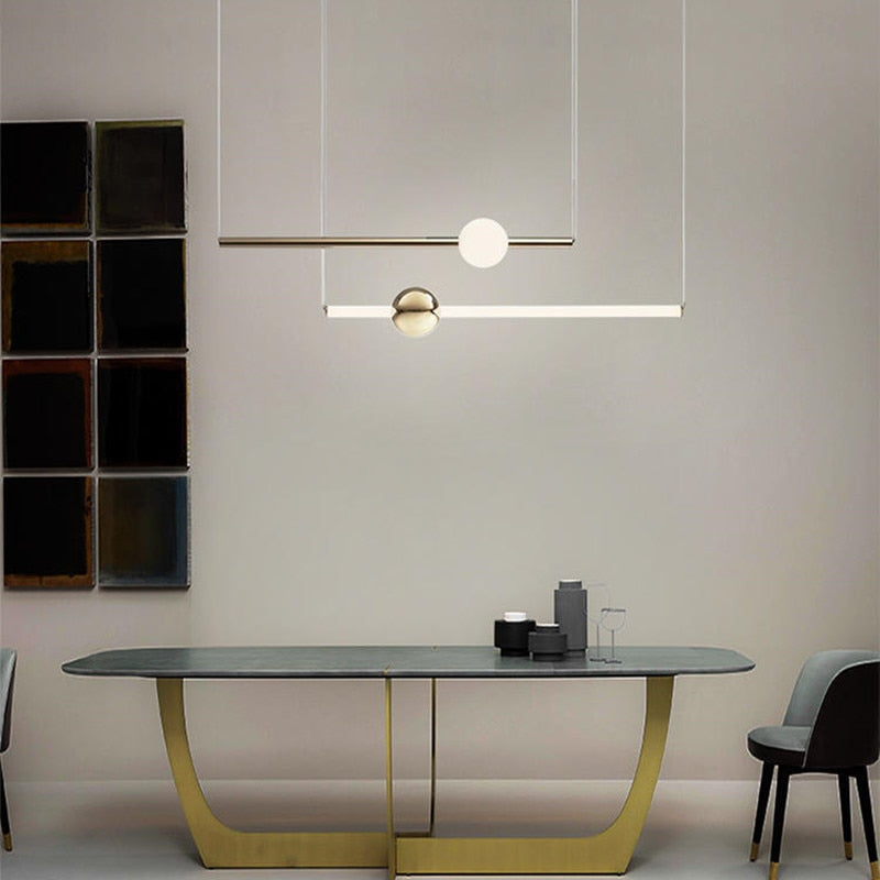 Orion gold tube design chandelier