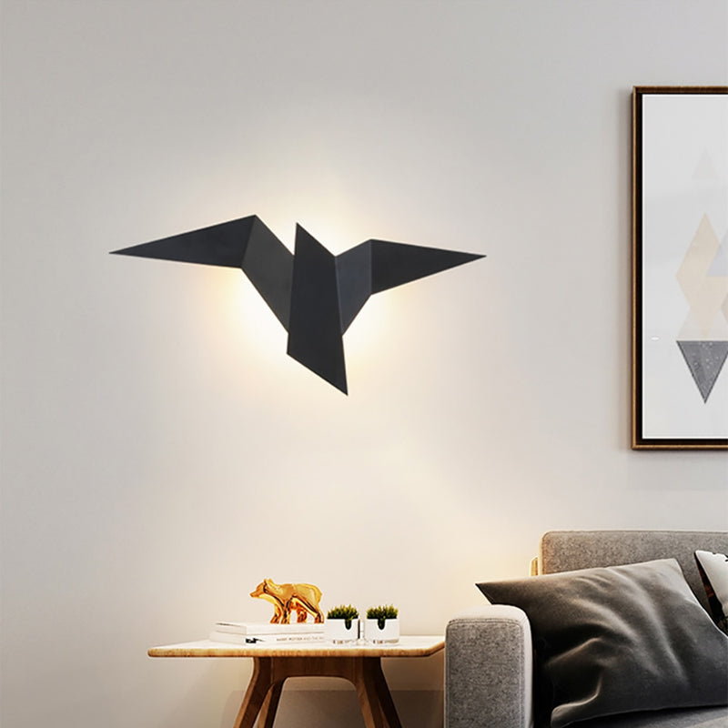 Aplique LED moderno Naila con forma de pájaro de origami