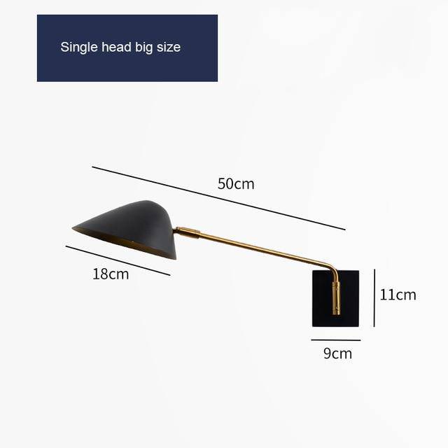 wall lamp black LED design wall with lampshade in metal Home
