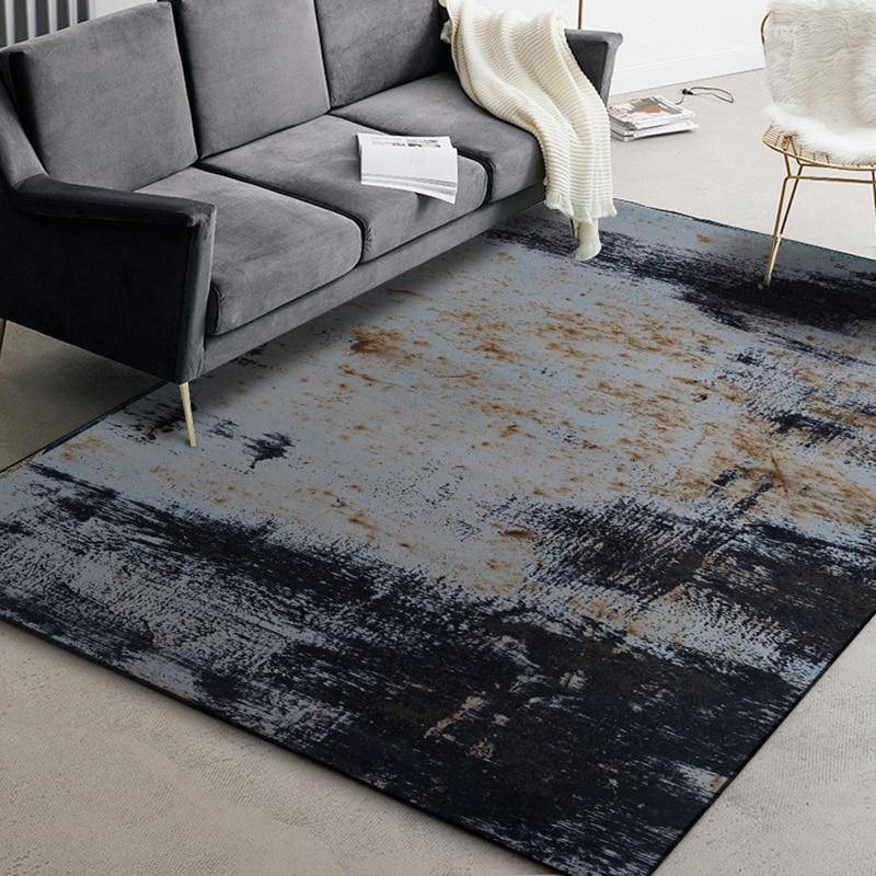 Modern rectangle rug in industrial style Maja D
