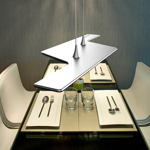 pendant light modern silver zig zag LED Maya