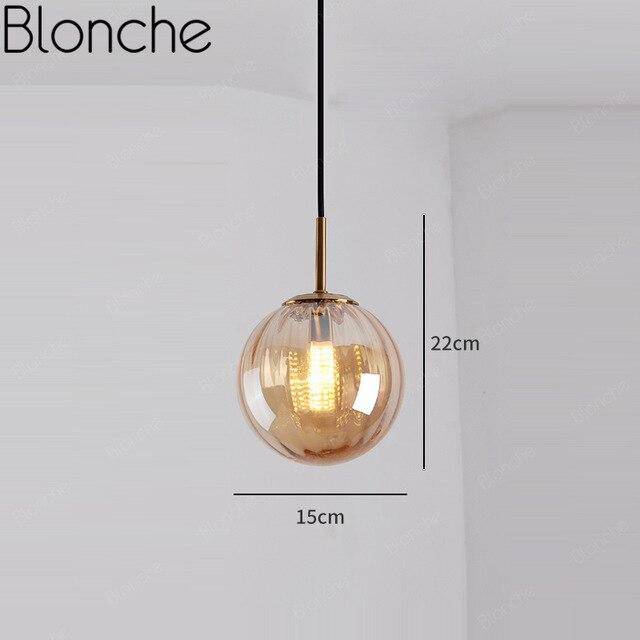 Suspension design LED en verre coloré Decor