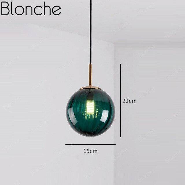 Suspension design LED en verre coloré Decor