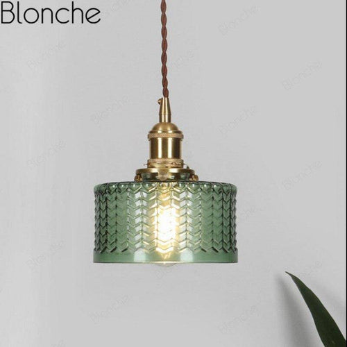 pendant light modern LED metal and lampshade glass