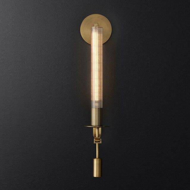 wall lamp retro LED wall light with lampshade cylinder style Bronze