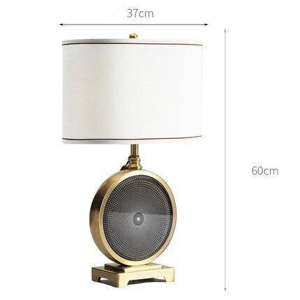 LED design table lamp in gold with lampshade Monma