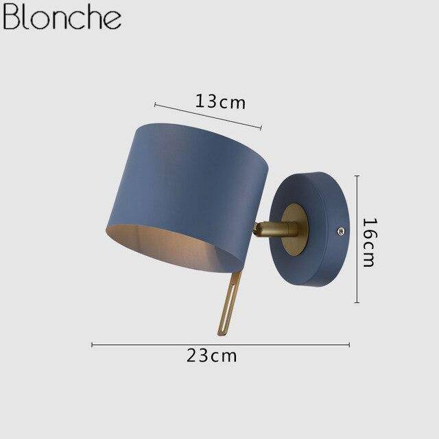 Applique murale design LED cylindrique en métal coloré Sconce - vue 4 sur 6