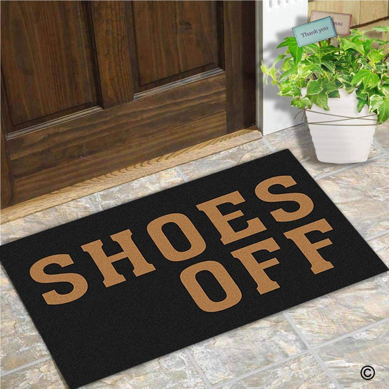 Rectangular doormat shoes off Doormat