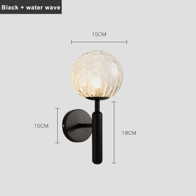 wall lamp modern LED wall with glass globe Haizea