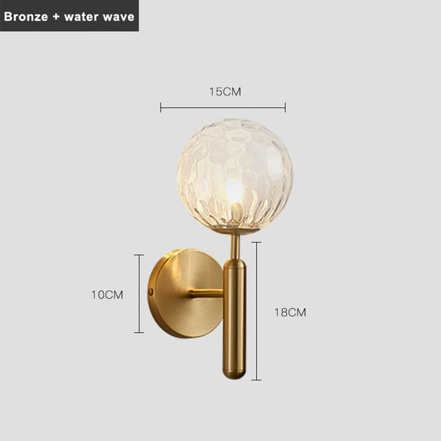 Applique murale moderne LED avec globe en verre Haizea - vue 11 sur 11