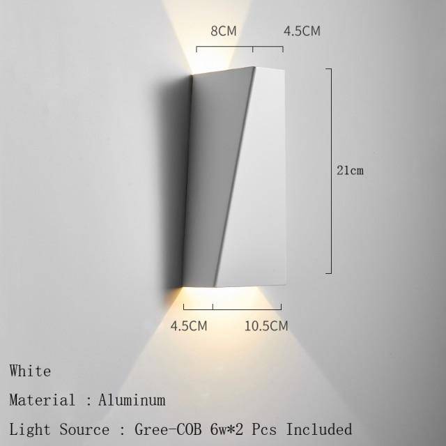Applique murale design à LED en métal brossé style géométrique