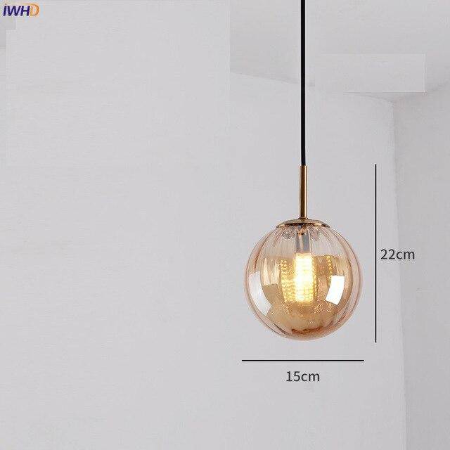 pendant light LED design colored glass ball Hang style