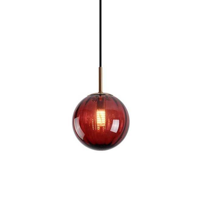 pendant light LED design colored glass ball Hang style