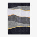 Tapis rectangle avec vagues colorées style abstrait