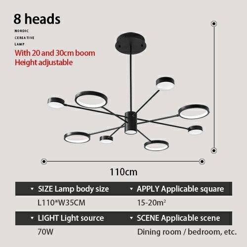 Creative multi-light LED design chandelier