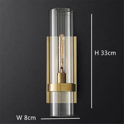 Applique murale design LED avec tube en verre cylindrique Luxery - vue 8 sur 12