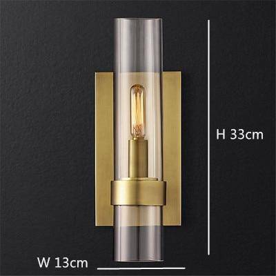 wall lamp LED wall design with cylindrical glass tube Luxery