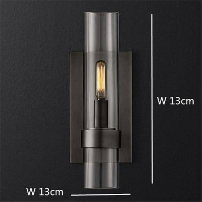 Applique murale design LED avec tube en verre cylindrique Luxery - vue 9 sur 12