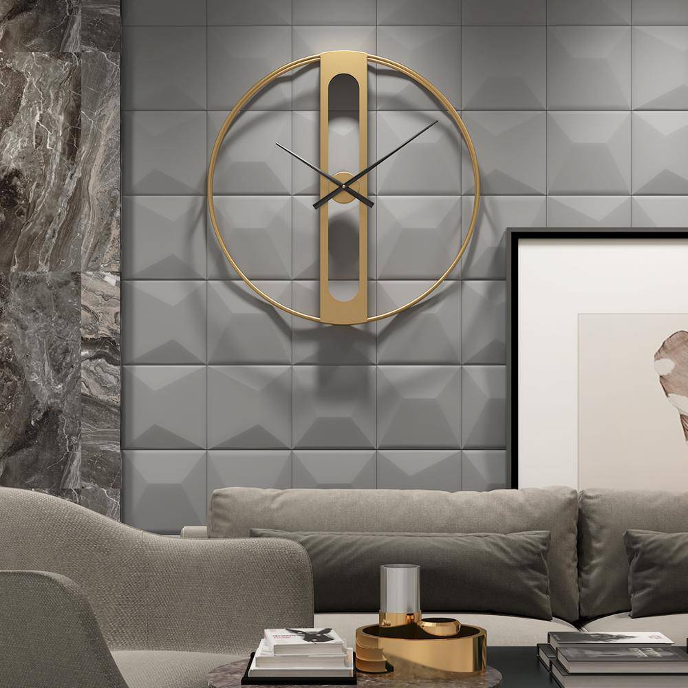 Horloge murale design rond en métal rétro 50cm Garden - vue 3 sur 6