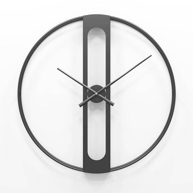 Horloge murale design rond en métal rétro 50cm Garden - vue 4 sur 6