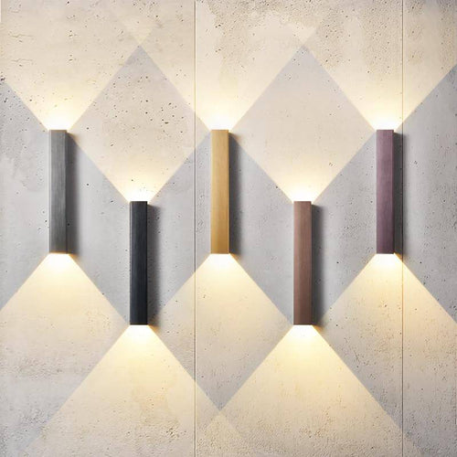 Applique murale design à LED en métal allongé coloré Loft - vue 9 sur 17