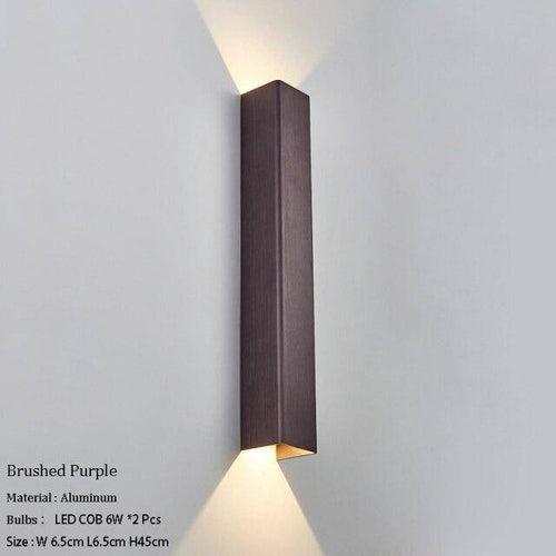 Applique murale design à LED en métal allongé coloré Loft - vue 15 sur 17