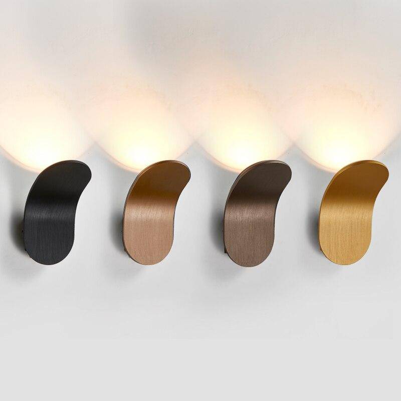 wall lamp LED wall design with lampshade curved metal Wake style