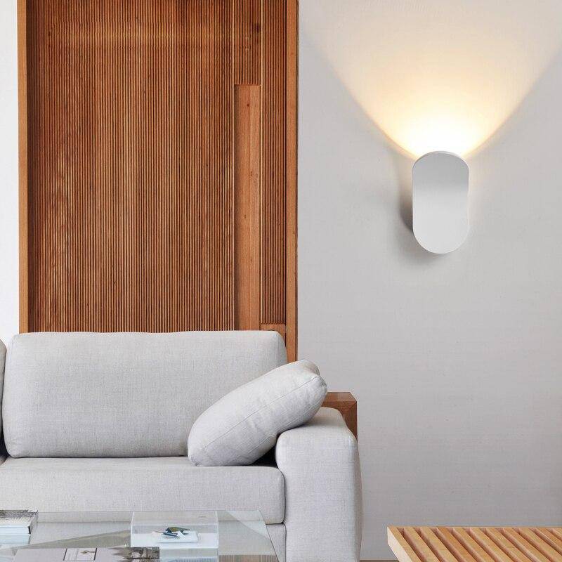 wall lamp LED wall design with lampshade curved metal Wake style