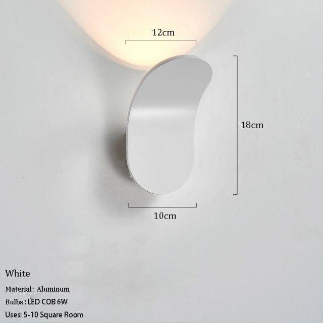 wall lamp LED wall design with lampshade curved metal Wake style