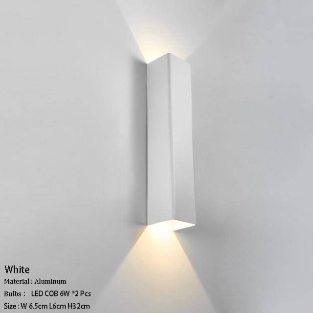 Applique murale design à LED en métal allongé coloré Loft